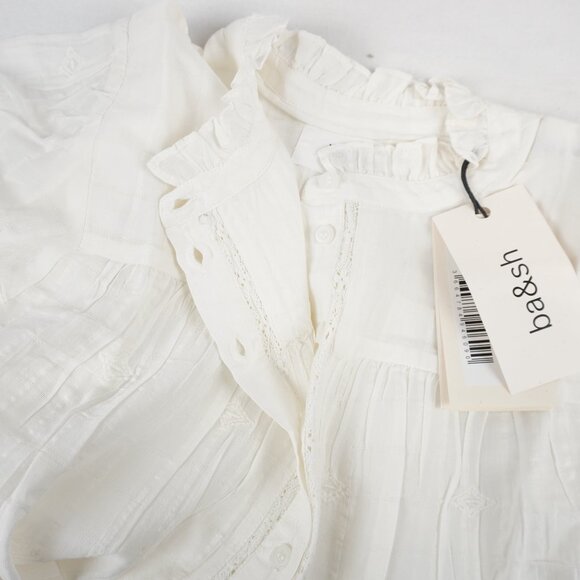 ba&sh Melody Long-Sleeve Embroidered Blouse In White Women's Size 1/Small - NWT - Picture 4 of 11